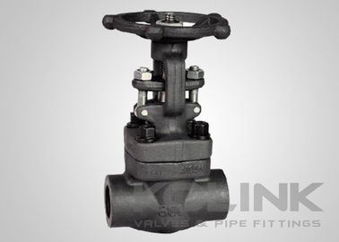 Forged Steel Gate Valve Threaded End NPT Solid Wedge Class 800-1500