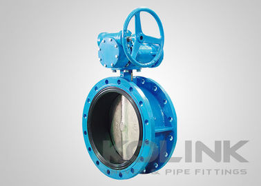 Double Flanged Rubber Lined Butterfly Valve Concentric Ductile Iron GGG50