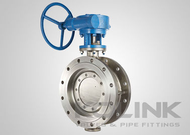 Uni Directional Triple Eccentric Butterfly Valve Double Flanged WCB CF8 CF8M