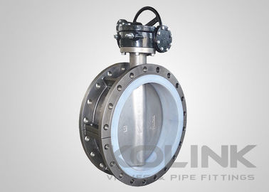 Fully PTFE Lined Butterfly Valve, 2-pc Ductile Iron Body, Concentric Disc