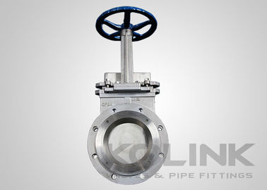 Flanged Knife Gate valve with SS Deflection Cone for Seat Protection