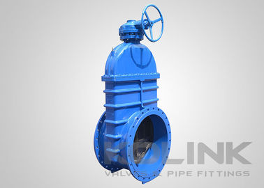 Large Rubber Seated Gate Valve Gear Operation Ductile Iron PN10 - 25