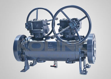 API 6D DBB Ball Valve Double Block &amp; Bleed, Bubble Tight Seal, Flanged