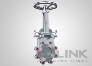 Stainless Steel Knife Gate Valve Lugged , SS Yoke , Self Cleaning Mechanism