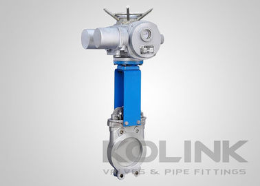 Electric Actuated Knife Gate Valve Motorised Automation Wafer Lugged