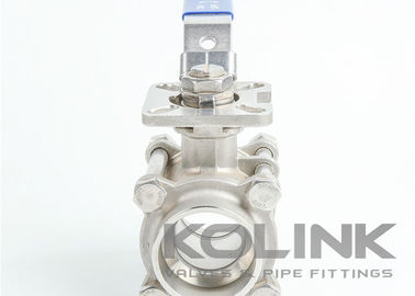 3-Piece Stainless Steel Ball Valve with ISO5211 Mounting Pad