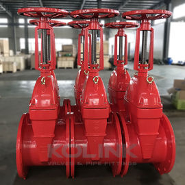 Fire Protection Gate Valve Rubber Seat Rising Stem Cast Iron Fire Fighting