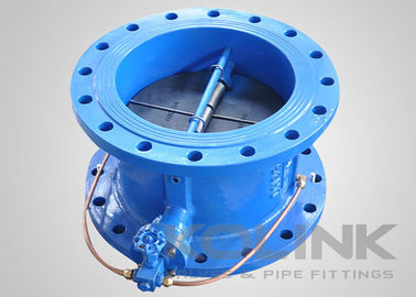 Ductile Iron Non-slam Check Valve, Hydraulic Damper, Double Rubber-lined Flapper