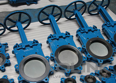 Bi-directional Slurry Knife Gate Valve Replaceable Rubber Sleeve For Mining