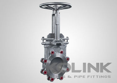 Stainless Steel Knife Gate Valve Lugged , SS Yoke , Self Cleaning Mechanism