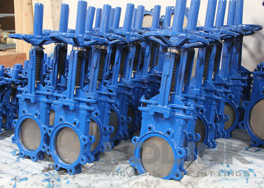 Cast Steel Knife Gate Valve With Bellows Stem Protection in Mining Industry